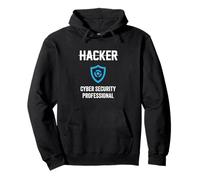 Hackers Título del trabajo Escudo profesional de seguridad cibernética hacker Sudadera con Capucha