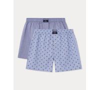 Hackett Hackett - Pack 2 bóxer tela. Azul Talla 1XL
