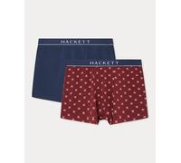 Hackett Hackett - Pack de dos bóxer trunk combinados de punto. Granate Talla M