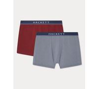Hackett Hackett - Pack de dos bóxer trunk combinados de punto. Rojo Granate Talla L