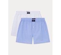 Hackett Hackett - Pack de dos boxers de tela de hombre. Azul Talla XL