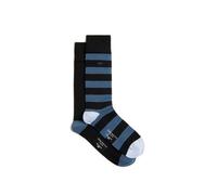 Hackett Hackett - Pack de dos calcetines combinado rugby. Negro Talla 40-42