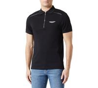 Hackett London Am Zip Polo, Negro (Black), S para Hombre