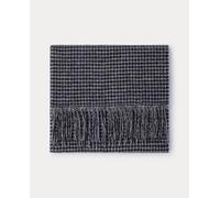 Hackett London Bufanda de hombre de lana y cashmere de cuadros. Gris Variante única