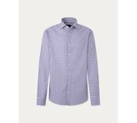 Hackett London Camisa de hombre slim fit de cuadros.. Azul 2XL (2XL)