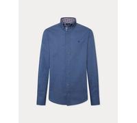 Hackett London Camisa de hombre tailored fit lisa. Azul M