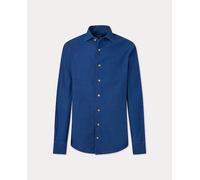 Hackett London Camisa vaquera de hombre slim fit lisa. Azul M