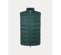 Hackett London Chaleco de hombre Heritage guateado con cierre cremallera. Verde M
