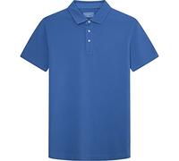 Hackett London Gmd Pique SS Camisa de Polo, Dusty Azul, S para Hombre