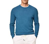 Hackett London Gmd Textured Crew Suéter pulóver, Azul, S para Hombre