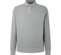 Hackett London Hbone Jacq - Polo de Rugby para Hombre, Gris Marl Grey, L