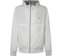 Hackett London Heritage-Cortavientos Impermeables, Blanco, L para Hombre