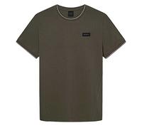 Hackett London HS Badge tee Camiseta, Marrón (Khaki), S para Hombre