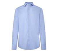 Hackett London Linen Stripe Camiseta para hombre, azul (cielo/blanco), 14.5