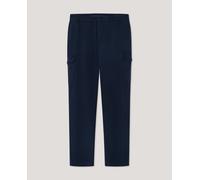 Hackett London Pantalón cargo de hombre slim fit en tejido de lona. Azul marino 34