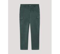Hackett London Pantalón cargo de hombre slim fit en tejido de lona. Verde 36