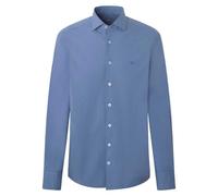 Hackett London Plait Lthr Belt Camisa para Hombre, Azul (Chambray Blue), S