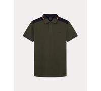 Hackett London Polo de hombre de manga corta con detalle a contraste en los hombros. Verde oscuro S