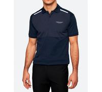 Hackett London Polo de hombre de manga corta híbrido slim fit.. Azul S (S)