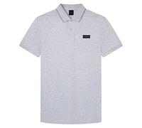 Hackett London Polo de Insignia HS Camisa, Gris (Ice Grey), XL para Hombre