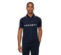 Hackett London Polo de Punto de Gamuza sintética para Hombre, Azul (Azul Marino), XS, Azul (Marino), XS