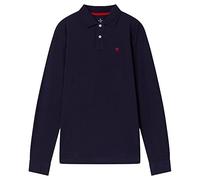 Hackett London Slim Fit Logo LS Camisa Polo Hombre, Azul (595 Blue Navy), Large