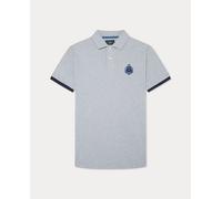 Hackett Polo de hombre de manga corta con logotipo Heritage tallas grandes. Gris 3XL (10)
