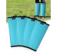 HackFond Botas de malla transpirable para caballo, vendas para piernas equinas para protección contra insectos y arañazos, cómodos protectores de patas de caballo para pasto, equitación y uso diario