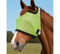 HackFond Máscaras antimoscas para caballos sin orejas, malla que no transfiere calor con protección UV, distancia segura a los ojos, máscara de mosca para caballo con apertura del antebloqueo, ideal