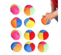Hacky Sackk Set - 10 Pack Footbag Juggling Balls, Multicolor Soft Beanbag Kick Balls for Beginners and Adults, Portable Footbags for Indoor Outdoor Play, Beach, Park, Backyard and Party Games