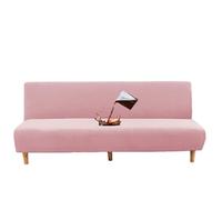 HACLEN Funda impermeable para futón, funda elástica de elastano para sofá cama sin brazos, con parte inferior elástica, lavable, suave, plegable, protector de muebles para mascotas (rosa, pequeño)