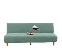 HACLEN Funda impermeable para futón, funda elástica de elastano para sofá cama sin brazos, con parte inferior elástica, lavable, suave, plegable, protector de muebles para mascotas (verde, pequeño)
