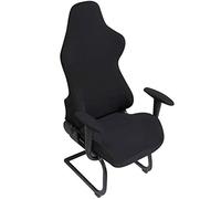 HACLEN Funda para Silla de Juego Estirar Cubre sillas Gaming con reposabrazos Giratorio Silla Cubierta Protector de Silla Gamer ergonómico extraíble Lavable -Negro