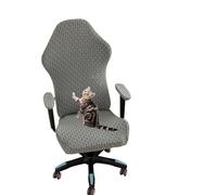 HACLEN Funda para silla de juegos, a prueba de arañazos, con fundas para reposabrazos, funda elástica para silla de computadora de oficina, lavable, protector de silla de computadora (gris oscuro,