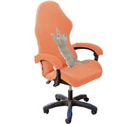HACLEN Funda para silla de videojuegos de jacquard, lavable, funda elástica para silla de jugador, para sillón, silla de jefe de carreras (naranja, talla única)