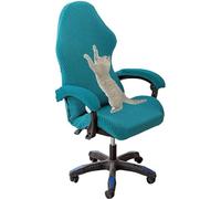 HACLEN Funda para silla de videojuegos de jacquard, lavable, funda elástica para silla de jugador, para sillón, silla de jefe de carreras (azul, talla única)