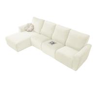 HACLEN Fundas de terciopelo para sofá reclinable modular, funda elástica para sofá en forma de L con funda para chaise longue, lavable, protector de muebles (blanco, 10 piezas)