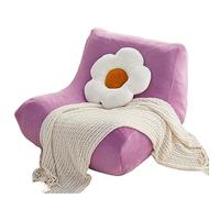 HACLEN Lazy - Funda de sofá sin brazos de felpa para sala de estar, dormitorio, color sólido, funda de silla sin brazos con parte inferior elástica, color rosa