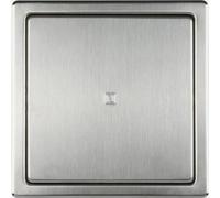 Haco - Tapa para cuadro de inspección (acero cepillado, con marco empotrado, 200 x 200 mm)