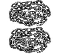 Haconba Paquete de 2 Cadenas de plástico para Halloween, Cadena de prisión, para decoración de Fiesta de Halloween, Accesorio de Cosplay, 12 pies, (BB-43)