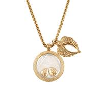 HACRAHO Collar conmemorativo de piel de mascota, 1 pieza de cenizas de mascota y pelo de perro, collar de memoria de piel de perro, círculo de cristal transparente, cadena de acero inoxidable