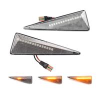 Hacreyatu 2 intermitentes laterales LED dinámicos con certificado Megane Espace Scenic Avantime Vel Satis 02-09 Wind 10-13 (blanco)