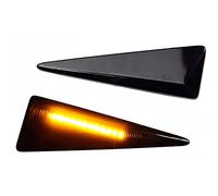 Hacreyatu 2 intermitentes laterales LED dinámicos con certificado Megane Espace Scenic Avantime Vel Satis 02-09 Wind 10-13 (negro)