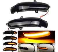 Hacreyatu 2 x Luces de señal dinámica LED Intermitentes Espejo Intermitentes Dinámicos para Mercedes-Benz C W203 S203 CL203 2000-2007