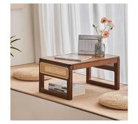 HACSYP Mesa de Centro Japonesa, Mesa Baja con Suelo de bambú, Mesa de té Chabudai for Sentarse, Tatami, Sala de Estar, ventanal.
