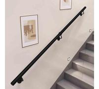 HACSYP Pasamanos de 30-600 cm con Soportes, Barra de Apoyo Antideslizante for barandillas de Escalera, Kit de Barra de Apoyo for Loft contra la Pared for Ancianos y niños(15ft/450cm)