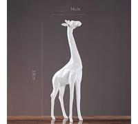 hacxiaoming Estatua Blanco Geométrico Origami Resina Jirafa Arte Decorativo Moderno Artesanía Regalo Joyería Decoración para El Hogar Estilo Moderno Y Elementos Decorativos Creativos