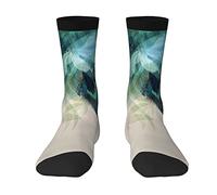 HACXZ Calcetines casuales de plumas de pavo real para hombre y mujer, calcetines tobilleros acolchados y divertidos, calcetines deportivos cortos.