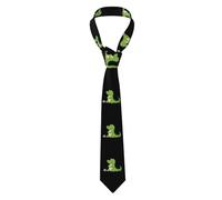 HACXZ Cor para hombre con estampado de cocodrilos abrazando - Cor de fibra de poliéster de primera calidad para negocios, bodas y fiestas, negra, talla única