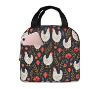 HACXZ Fiambrera con forma de corazón de mariquita roja, bolsa térmica para el almuerzo para adultos, fiambrera reutilizable para la oficina, el trabajo, picnics, senderismo y viajes.